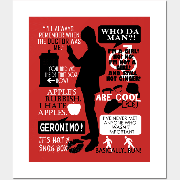 Doctor Who - 11th Doctor Quotes Wall Art by Fantality